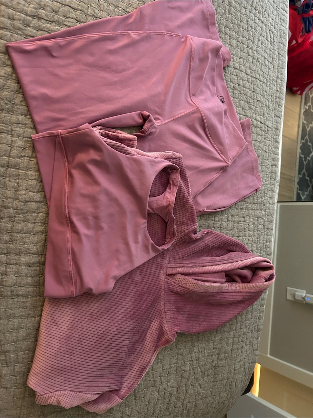 Athleta Girl Hoodie, Sports Bra and Pant Set in Mauve in size Large/12